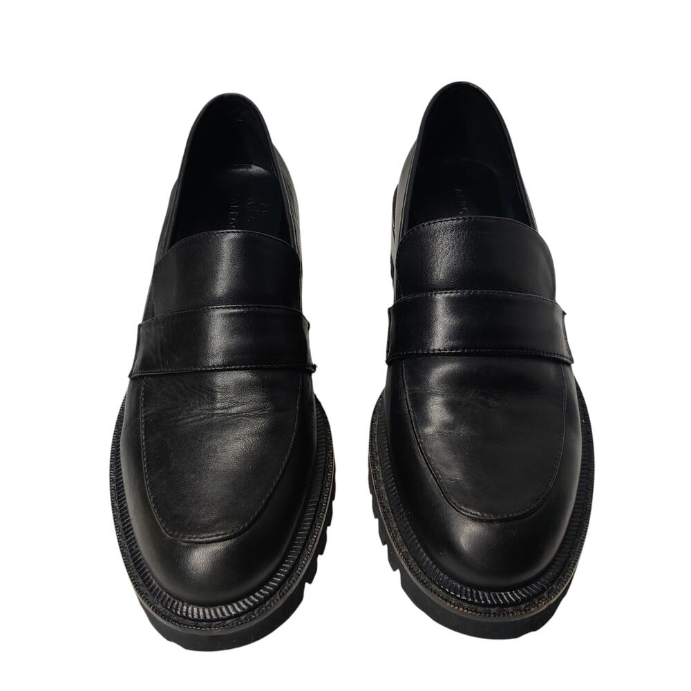 AEROSOLES Black Chunky Sole Loafers - Picture 2 of 11
